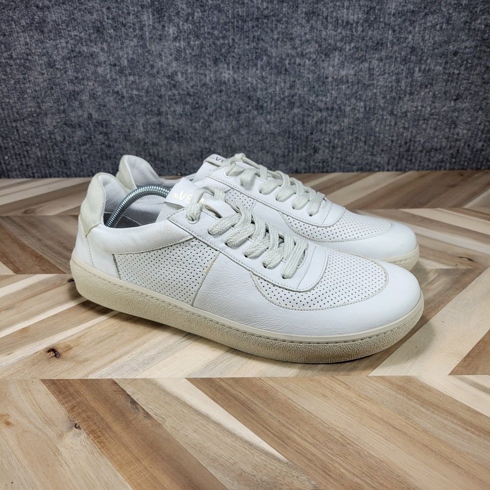 VIBAe Men 48 EU 15 US London Bio Leather White Barefoot Shoes Sneaker Streetwear